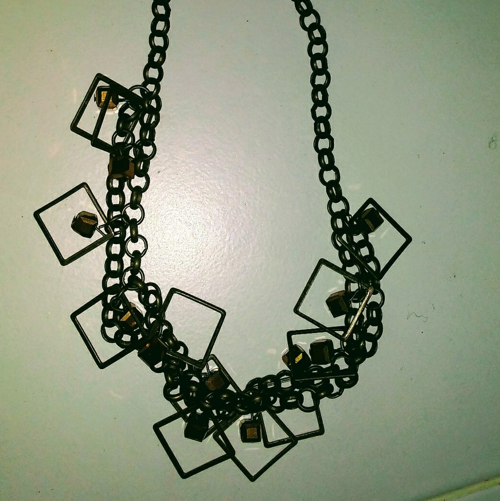 Gun metal necklace
